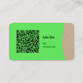 QRコーモダンド付きエコフレンドリー名刺 名刺 (裏面)