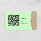 QRコーモダンド付きエコフレンドリー名刺 名刺 (裏面)