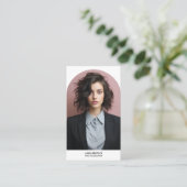 QRコーモダンド付きフォトソーシャルメディアスタイリスト 名刺 (スタンド正面)