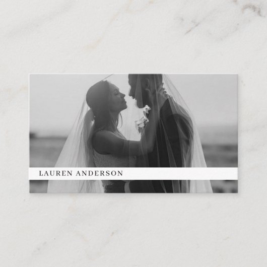 QRコーモダンド付きフォト名刺 名刺 (正面)