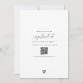 QRコーモダンド付きブライダルシャワー招待状 招待状 (裏面)