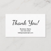 QRコーモダンド付きミニマルGoogleレビューカード 名刺 (裏面)