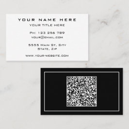 QRコーモダンド付き名刺 – お使いの色 名刺