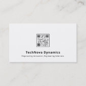 QRコーモダンド付き白黒名刺 名刺 (正面)