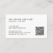 QRコーモダンド会社従業員 名刺 (正面)