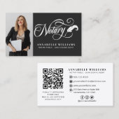 QRコーモダンド公証人フォト 名刺 (正面/裏面)