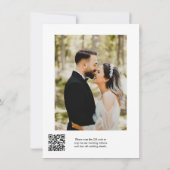 QRコーモダンド写真の予算のスクリ結婚プト 招待状 (裏面)