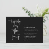 QRコーモダンド写真の後ずっと幸せに黒 招待状 (スタンド正面)