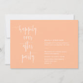 QRコーモダンド写真の後に桃が幸せに 招待状 (正面)