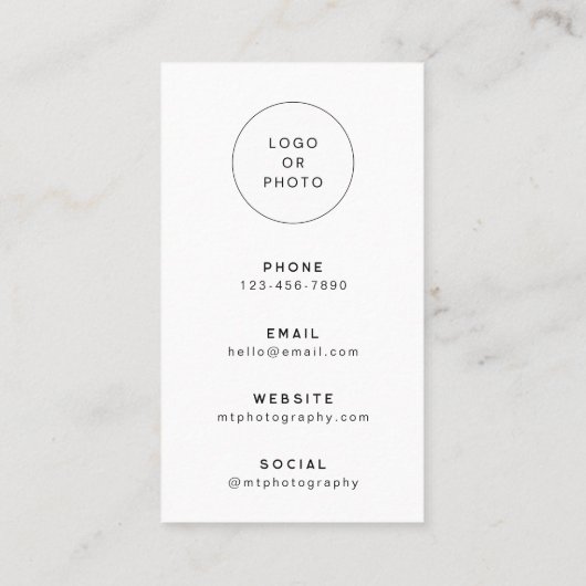 QRコーモダンド写真名刺 名刺 (裏面)