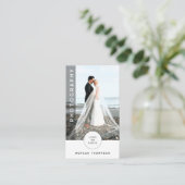 QRコーモダンド写真名刺 名刺 (スタンド正面)