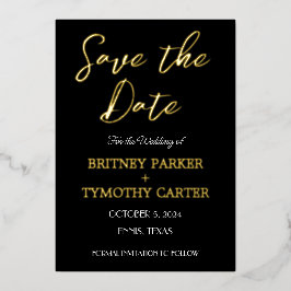 QRコーモダンド写真書道ブラック結婚ズ 箔招待状