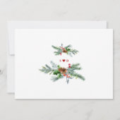 QRコーモダンド冬の休日の写真結婚 招待状 (裏面)