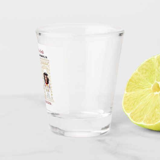 QRコーモダンド名の追加日付フォトウェブサイト ショットグラス (右)