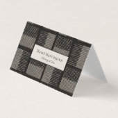 QRコーモダンド折り畳み名刺ブラックグレー 名刺 (正面)