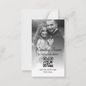 qrコーモダンド結婚メミニマルニュー写真カード ノートカード (正面)