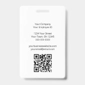 QRコーモダンド美容師白黒 バッジ (裏面)