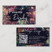 QRコーモダンド花火の表示会社の追加 名刺 (正面/裏面)