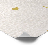 QRコーモダンド金ゴールド紙吹雪の結婚ウェルカムサイン ポスター (角)