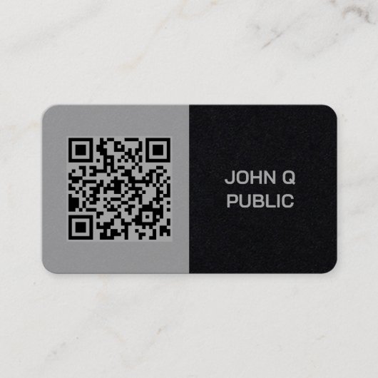 QRコーモダンド（濃色） 名刺 (正面)
