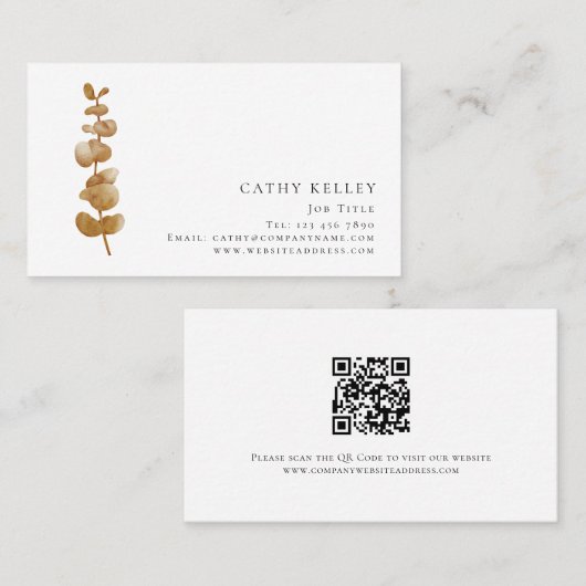 QRコーモダンドAny Professional Business Card 名刺 (正面/裏面)