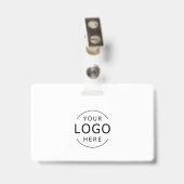 QRコーモダンドID付きプロフェッショナル名刺 バッジ (裏面 （クリップ付）)