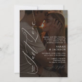 QRコーモダンドNothing ファンシー Just Love 結婚's 招待状 (正面)