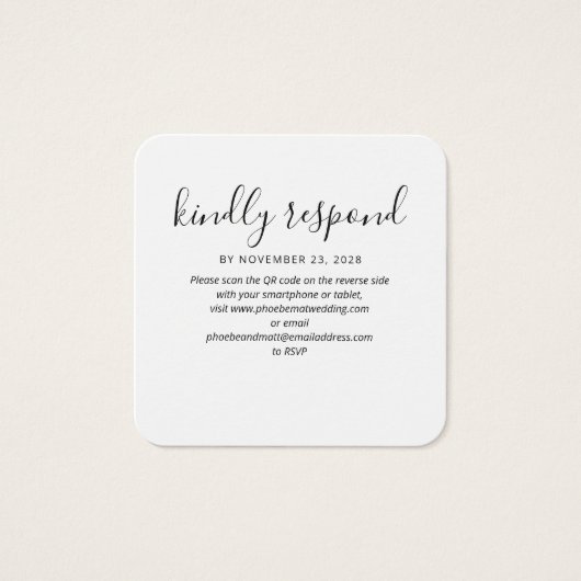 QRコーモダンドRSVPのWebサ結婚イト (正面)