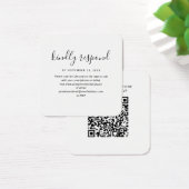 QRコーモダンドRSVPのWeb結婚サイトカード (デスク)