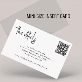 QRコーモダンドRSVPモダン詳細のスクリ結婚プト エンクロージャーカード