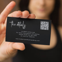 QRコーモダンドRSVPモダン詳細のスクリ結婚プト