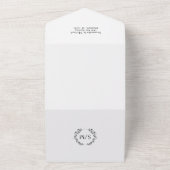 QRコーモダンドRSVP写真と一緒に オールインワン招待状 (外側)