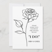 QRコーユニークドの日付カードを使用したタイムレ救スな開花 セーブザデート (正面)