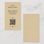 QRコーユニークドギフト登録カードの挿入 エンクロージャーカード (正面/裏面)
