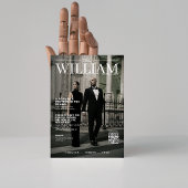 QRコーユニークドマガジンのカバー結婚写真 招待状