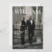 QRコーユニークドマガジンのカバー結婚写真 招待状 (正面)