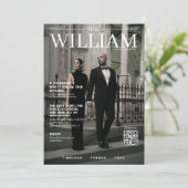 QRコーユニークドマガジンのカバー結婚写真 招待状 (スタンド正面)