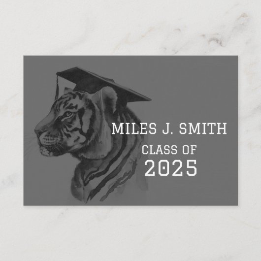 QRコーユニークド付き卒業RSVPエンクロージャカード エンクロージャーカード (正面)