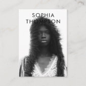 QRコーユニークモダンドのソーシャルメディアアイコン 名刺 (正面)