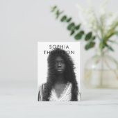 QRコーユニークモダンドのソーシャルメディアアイコン 名刺 (スタンド正面)