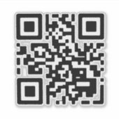 QRコー与えドを上げるつもりはない、決して与えいい シール (正面)