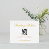 QRコー伝統的ドのエンク結婚ロージャカード 箔招待状ポストカード (立ち正面)