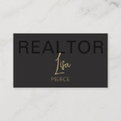 QRコー実在ド付き金ゴールド不動産代理業者名刺 名刺 (正面)