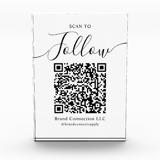 QRコー後を追ドの会社名にスキャン フォトブロック (正面)