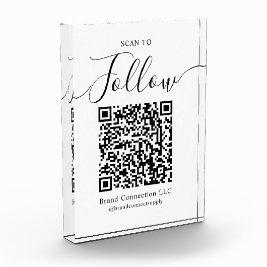 QRコー後を追ドの会社名にスキャン フォトブロック (左)