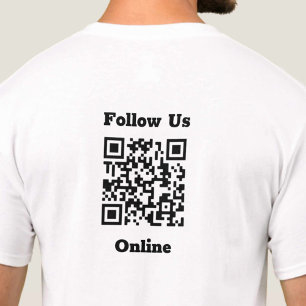QRコー後を追ドTシャツ付きオンラインメッセージ Tシャツ