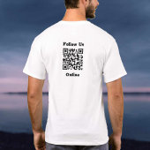 QRコー後を追ドTシャツ付きオンラインメッセージ Tシャツ