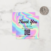qrコー感謝していドのビジネス向けホログラフィックカラフル ノートカード (正面/裏面インサイチュ)