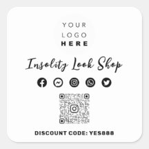 QRコー感謝していドロゴ割引コード白黒