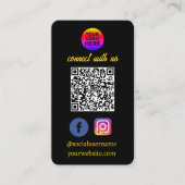 QRコー感謝していド付きビジネスカードのロゴ 名刺 (正面)